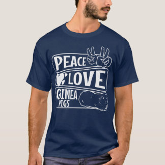 Peace Kärlek Guinea-Grisar Premium4324 T Shirt