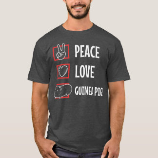 Peace Kärlek Guinea-Grisar Premium 4319 T Shirt