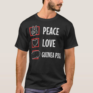 Peace Kärlek Guinea-Grisar Premium 4323 T Shirt