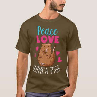 Peace Kärlek Guinea-Grisar Premium T Shirt