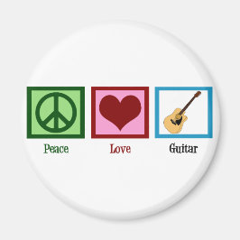 Peace Kärlek Guitar Magnet