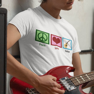 Peace Kärlek Guitar Tee Shirt