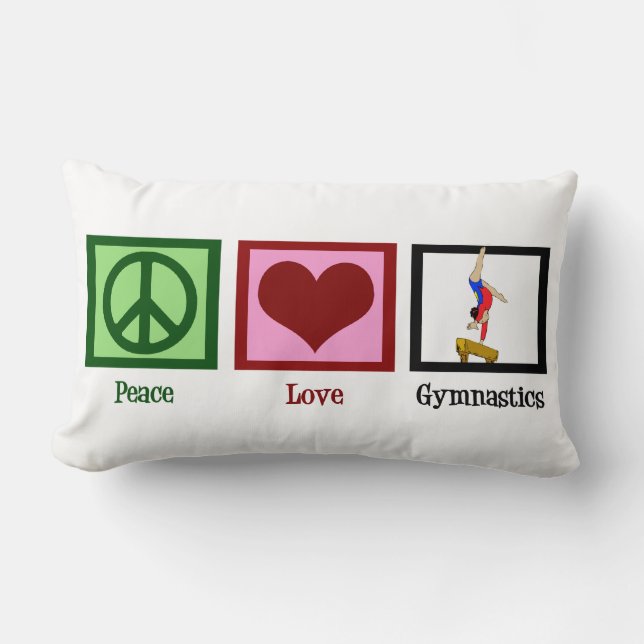 Peace Kärlek Gymnastics Lumbarkudde (Framsida)
