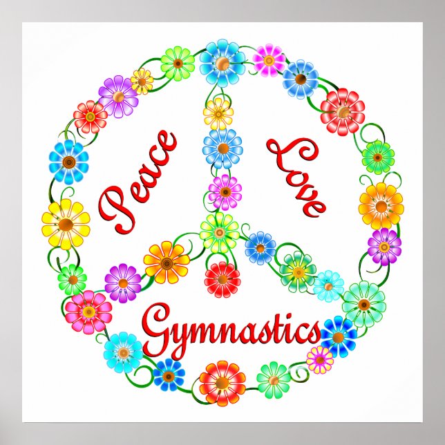 Peace Kärlek Gymnastics Poster (Framsidan)