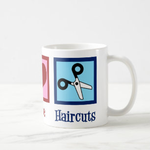 Peace Kärlek Haircut Kaffemugg