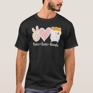 Peace Kärlek Hamster Hamster Animal Pet Graphic T Shirt