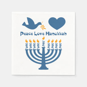 Peace Kärlek Hanukkah Pappersservett