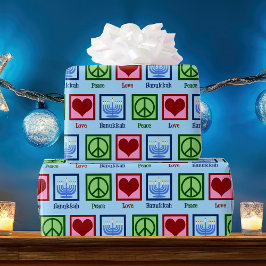 Peace Kärlek Hanukkah Presentpapper