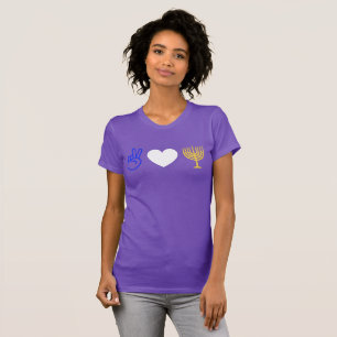 Peace Kärlek & Hanukkah T-Shirt
