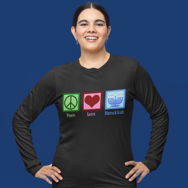 Peace Kärlek Hanukkah T-shirt (Skapare uppladdad)