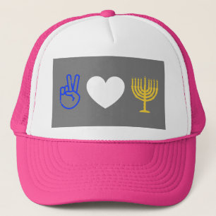 Peace Kärlek & Hanukkah Truckerkeps