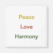 Peace Kärlek Harmony guld red grönt