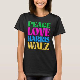 Peace Kärlek Harris Walz T Shirt
