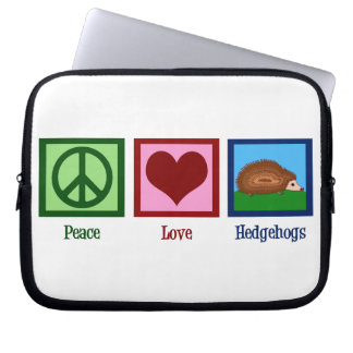 Peace Kärlek Hedgehogs Laptop Fodral