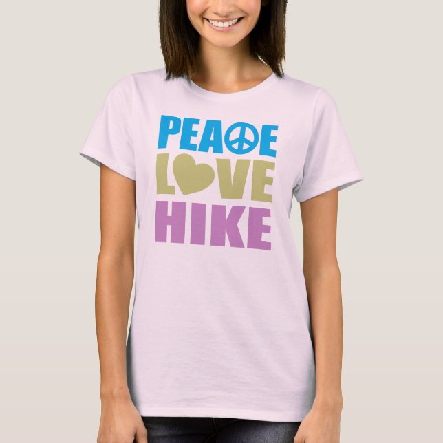 Peace Kärlek Hike T Shirt (Framsida)