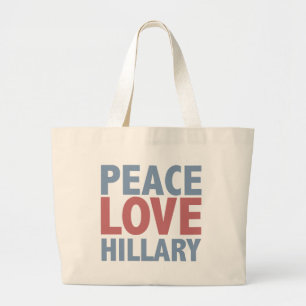Peace Kärlek Hillary Jumbo Tygkasse