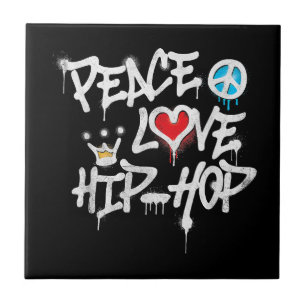 Peace Kärlek Hip hop Dancing Kakelplatta