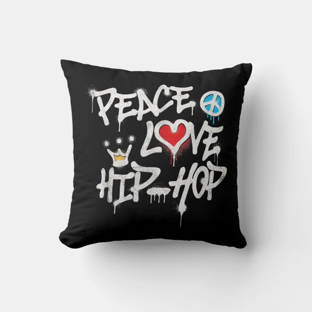 Peace Kärlek Hip hop Dancing Kudde (Framsida)