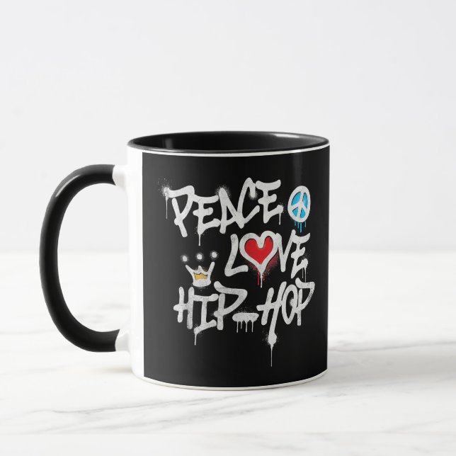 Peace Kärlek Hip hop Dancing Mugg (Vänster)