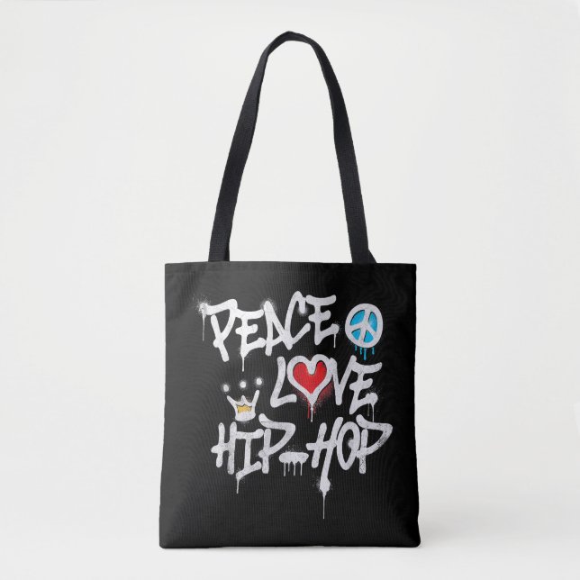 Peace Kärlek Hip hop Dancing Tygkasse (Framsida)