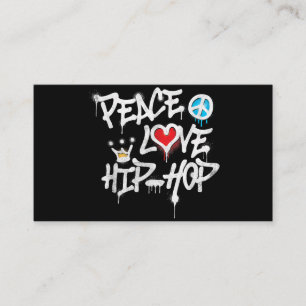 Peace Kärlek Hip hop Dancing Visitkort