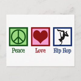 Peace Kärlek Hip hop Vykort