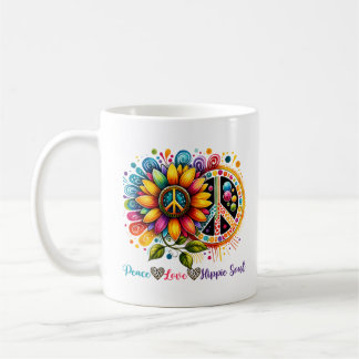 Peace kärlek hippie-själ kaffemugg