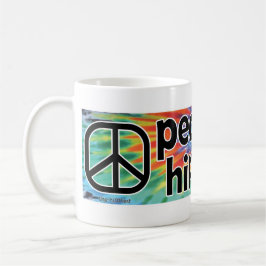 Peace Kärlek Hippieness Tie Dye Mugg