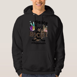 Peace Kärlek Hockey Stepsyster Life Mamma Grandma Hoodie