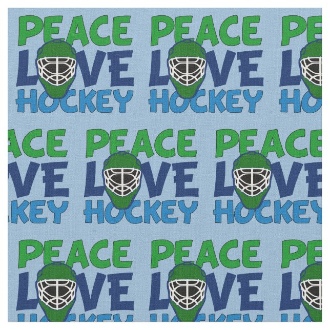 Peace Kärlek Hockey Tyg (Närbild)
