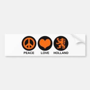 Peace Kärlek Holland Bildekal