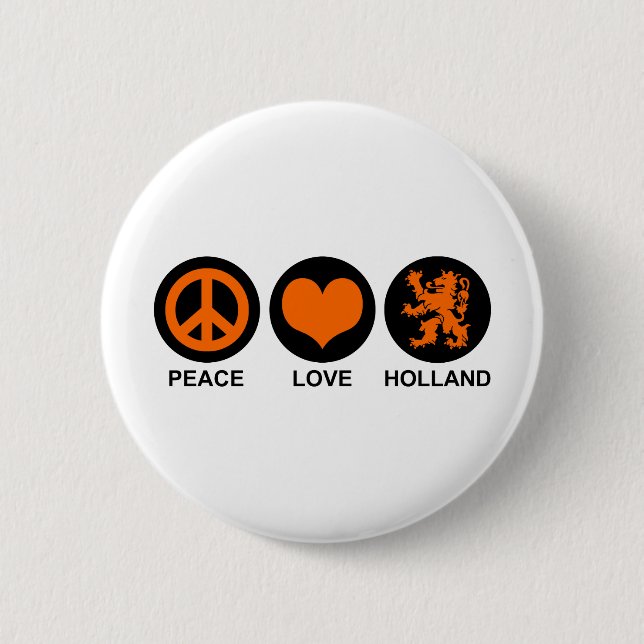 Peace Kärlek Holland Knapp (Framsida)