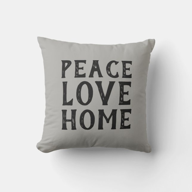 PEACE KÄRLEK HOME-typografi | Kudde (Framsida)