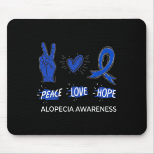 Peace Kärlek Hope Alopecia Awareness Areata Ribbon Musmatta