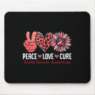 Peace Kärlek Hope Blood Cancer Awareness Red Ribbo Musmatta