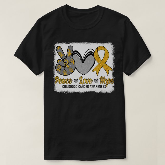 Peace Kärlek Hope Childnature Cancer Awareness Mon T Shirt (Design framsida)