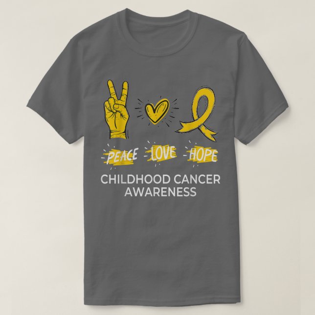 Peace Kärlek Hope Childnature Cancer Awareness Mon T Shirt (Design framsida)