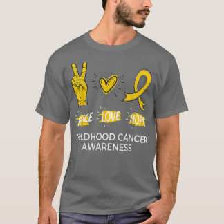 Peace Kärlek Hope Childnature Cancer Awareness Mon T Shirt