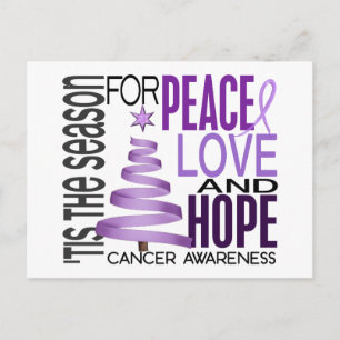 Peace Kärlek Hope jul-Helgdag Cancer Helg Vykort