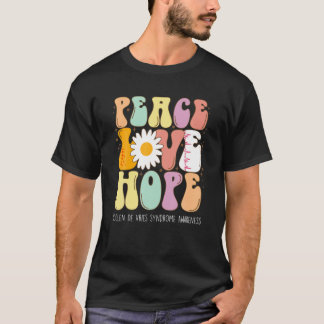 Peace Kärlek Hope Koolen De Vries Syndrome KDVS Aw T Shirt