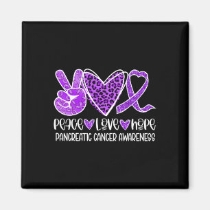 Peace Kärlek Hope Leopard Lila Pancreatic Cancer A Magnet