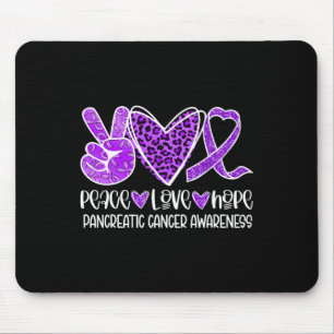 Peace Kärlek Hope Leopard Lila Pancreatic Cancer A Musmatta