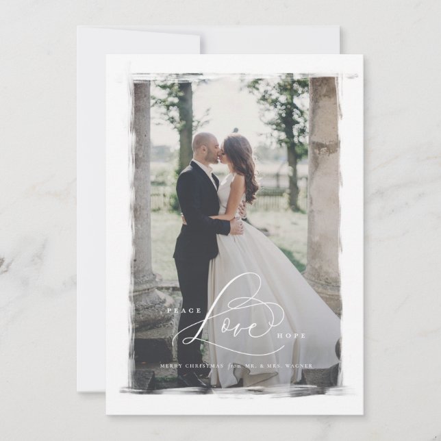 Peace Kärlek Hope Nyligen presenterade julkort (Framsida)