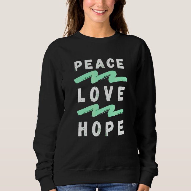 Peace Kärlek Hope T Shirt (Framsida)
