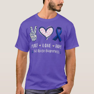 Peace Kärlek hoppas att medvetenheten om barnmissh T Shirt