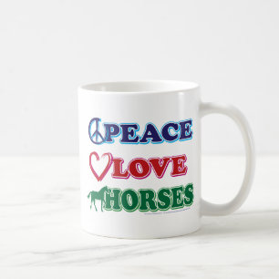 Peace-Kärlek-Horses Kaffemugg