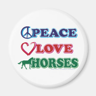 Peace-Kärlek-Horses Magnet