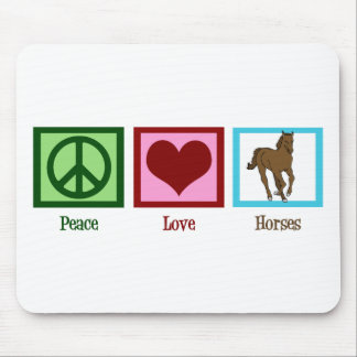 Peace Kärlek Horses Musmatta