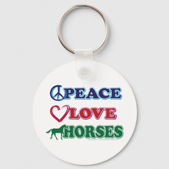 Peace-Kärlek-Horses Nyckelring (Framsida)