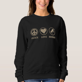 Peace Kärlek Horses T Shirt
